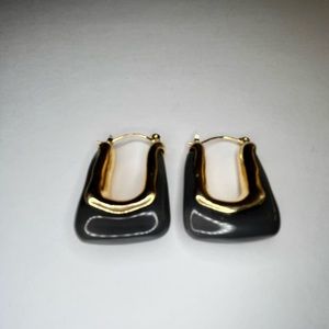 Geometric Design Charcoal Grey Earrings